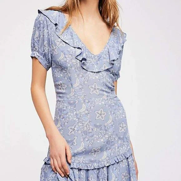 Spell & The Gypsy Celestial Mini Dress in Blue - Picture 6 of 16